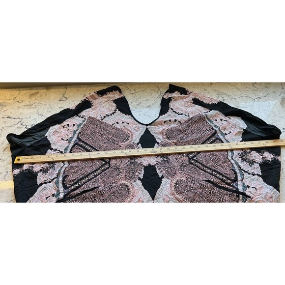 Victoria's Secret M/L Boho Swimsuit Cover Paisley Rhinestone Kimono Slou… - Picture 7 of 8